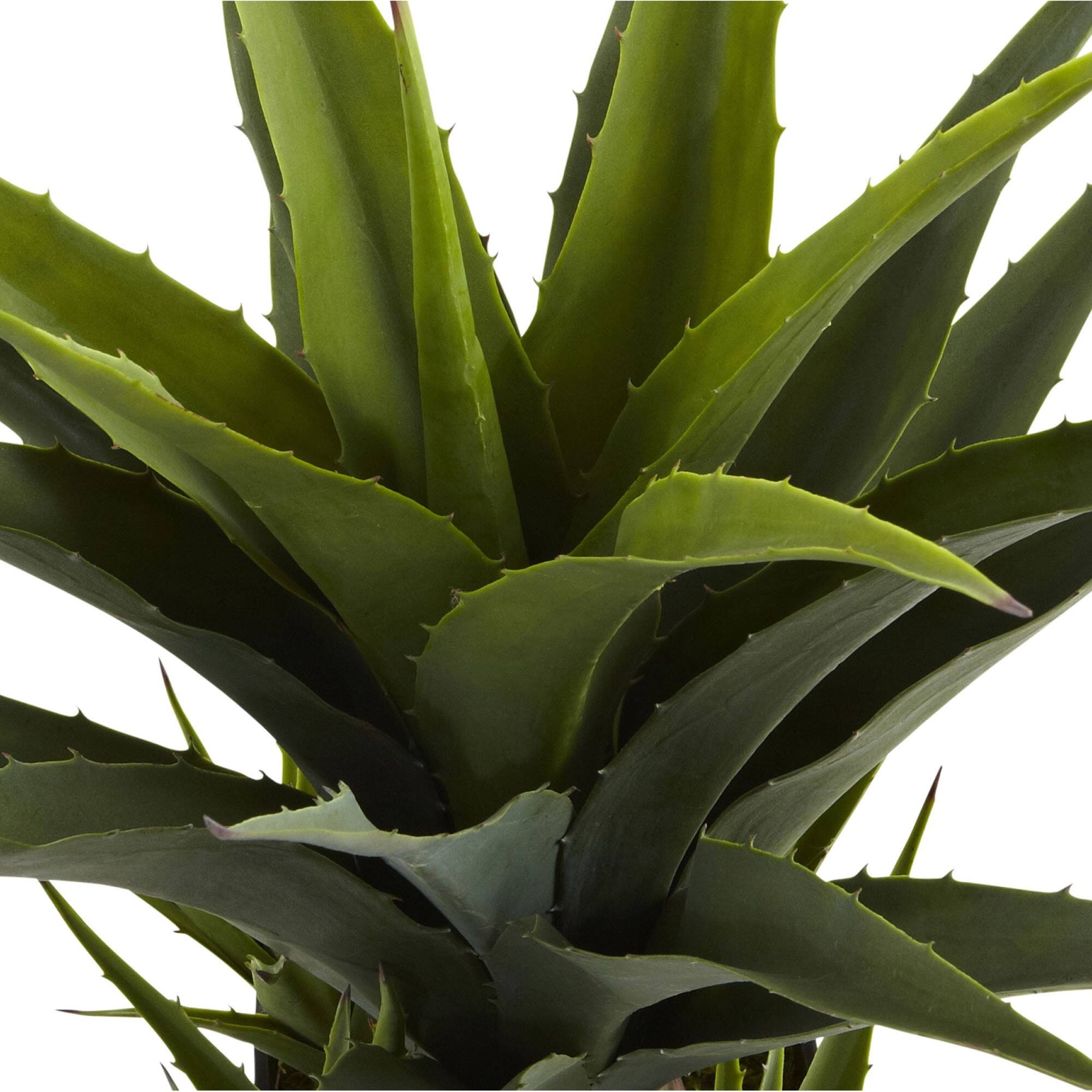 30" Artificial Agave Plant with Black Planter